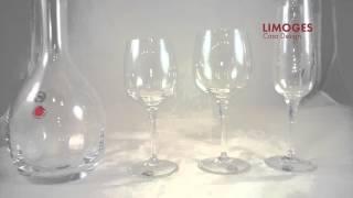 Set of hand made goblet glasses