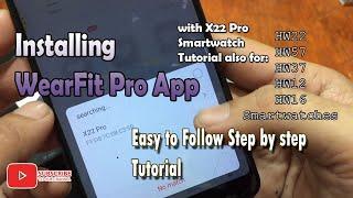 Installing WearFit Pro app in Android with X22 Pro Smartwatch, HW22/HW57/HW37/HW12/HW16 and M16 Plus