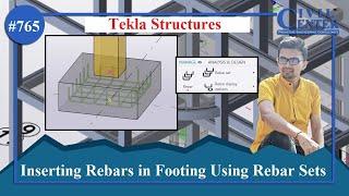 Tekla Structures || Footing Reinforcement Using Rebar Set