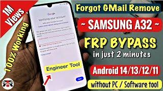 Samsung A32 FRP Bypass Android 11/12/13/14 Without PCNew Method 2024