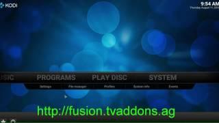 Super fast speed Kodi Jarvis 16.1 Download install and setup The Fusion addon