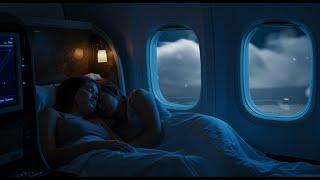 First Class Flight in Snowstorm – Relaxing Airplane Ambience for Sleep