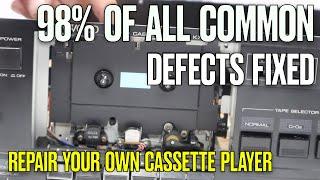 7 steps to repair ANY cassette deck player vintage hifi audio electronics cassette deck repair