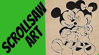 Scrollsaw Disney Mickey Mouse Picture: BrainFizz does a simple beginners project