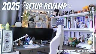 .* Cozy Gaming/ Desk Setup Revamp  || 2025 (ikea pegboard + more)