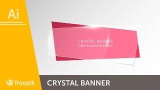 How to create a Crystal Effect Banner in Adobe Illustrator | Freepik