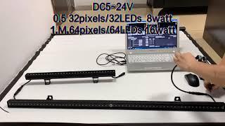 Aoshowled WS2812B SPI Pixel RGB Rigid LED Bar Pixel to Pixel DC5~24V 0.5M-32pixelsb1.0M-64pixels