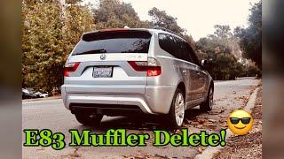 BMW X3 E83 Muffler Delete! Crazy sound Results!