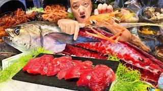 WHOLE GIANT TUNA! All You Can Eat SEAFOOD BUFFET in Manila Philippines