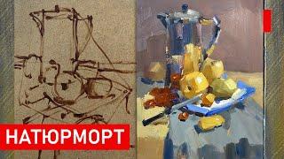 Still life - master class with oil paint