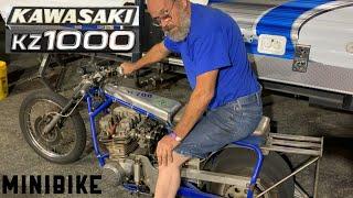 INSANE KAWASAKI KZ 1400 PIT BIKE! TOP FUEL LIKE BEASTLY SOUNDING MINI BIKE RUNS 10s IN THE 1/4 MILE