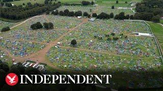 Leeds Festival: Drone footage shows hundreds of abandoned tents