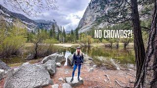 2 DAYS in UNCROWDED YOSEMITE | Spring TRUCK CAMPING & Hiking Yosemite National Park | Van Life