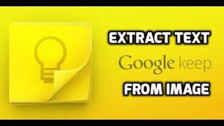 Extract Text From Image Using Google Keep