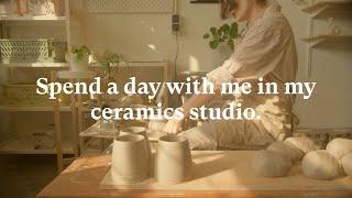 [Studio Vlog] Spend a day with me in My Ceramics Studio  Throwing Mugs, Kiln Opening