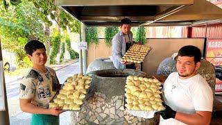 Interesting street food Uzbek somsa "Somsani qizig'i"  Assalom Uzbekistan