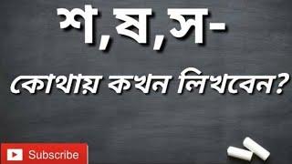 বাংলা বর্ণে তিন শ এর ব্যবহার (শ,স,ষ) #bangla_moja