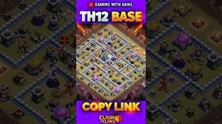 NEW TH12 WAR Base  Perfect Anti-2 Star Base ️