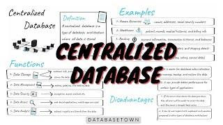 Centralized Database Examples, Advantages and Disadvantages