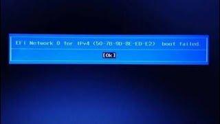 EFI Network 0 for IPv4 Boot failed 100% Working |  Lenovo