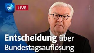 Steinmeier verkündet Entscheidung zur Auflösung des Bundestags