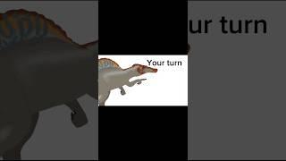The real sound of a Spinosaurus..(stick nodes animation)  #shorts #dinosaur #jurassicpark #meme