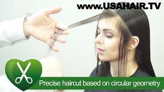 Precise haircut based on circular geometry. parikmaxer TV USA