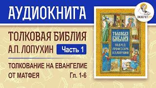 Аудиокнига Толковая Библия А.П. Лопухин (часть 1). Толкование на Евангелие от Матфея (главы 1-6).