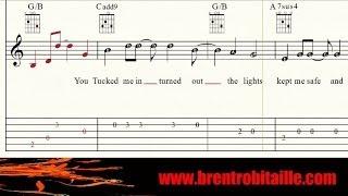 Guitar Tab - Guitar Chords - Butterfly Fly Away - Easy Guitar Duet - How to Play