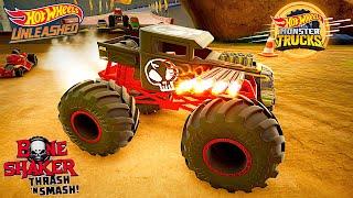 HOT WHEELS UNLEASHED – New Car Monster Bone Shaker - Monster Truck Expansion Event 3 – Diorama Race