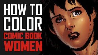 How to Color Comic Book Women Using The Cut & Grad Technique In Photoshop