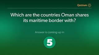 Which are the countries Oman shares its maritime border with?   Oman Quiz