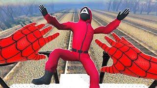 Throwing SQUID GAME Guards Off Train - Bonelab VR Mods