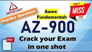 AZ-900: 428 Questions - 2024 | PDF Available | Azure Fundamentals Practice Exam Questions | #az900