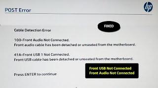 How to Fix USB Ports Not Working - Front USB Not Connected - Front Audio Not Connected [Solved]