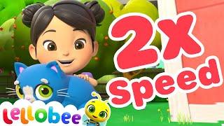 Sped Up The Five Senses Shakedown | Nursery Rhymes | Lellobee ABC