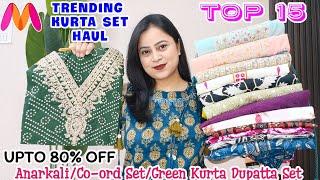 Myntra TOP 15 Kurti-Kurta Dupatta Set/Co-ord Set/AnarkaliUPTO 80% OFF #myntra