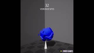 UE5 Fracture Physics Simulation Test l Comparing Destruction by Voronoi Sites #shorts