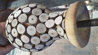 Transforming a Tree Branch  into an Exquisite Masterpiece Unparalleled Wood turning Skill