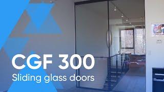 Sliding Glass Doors CGF-400. Crystalia Glass Partition