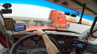 Racing another driver to find an empty trailer.   Rookie Trucking Life.