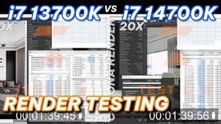 Intel Core i7 13700K vs i7 14700K Render Corona | 3D TestLab