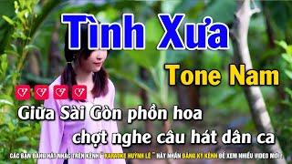 Karaoke TÌNH XƯA - Tone Nam ( Cm ) | Nhạc Sống Huỳnh Lê