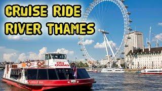 Boat ride in London in River Thames - Cruise Boat - Modern Architecture - Historical Sites