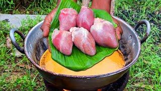 GOAT HEART RECIPE | Mutton Heart Cooking and Eating in Village | Farmer Cooking Channel