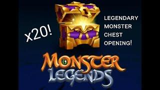 Opening 20 Legendary Monster Chests | Monster Legends