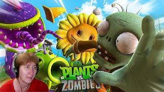 БАБУШКА СМОТРИТ ЗАРУБА НА ОГОРОДЕ (Plants vs Zombies) // Реакция на Хумас