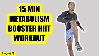 15-Min HOME HIIT WORKOUT for FAST FAT LOSS No Equipment - Metabolic Booster