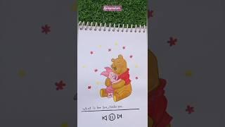 Pooh and piglet 🩷 #drawing #art #artandcraft #shorts #kalaprahar