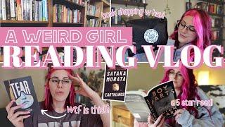 a weird girl reads weird books ️ + book shopping w/ haul and Nightworms unboxing || reading vlog